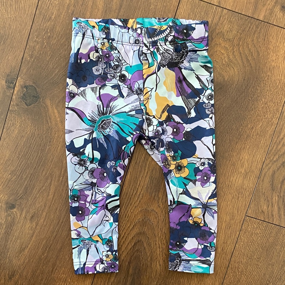 Nike Baby Leggings 12 Month Pink Floral Stretch Athletic Infant